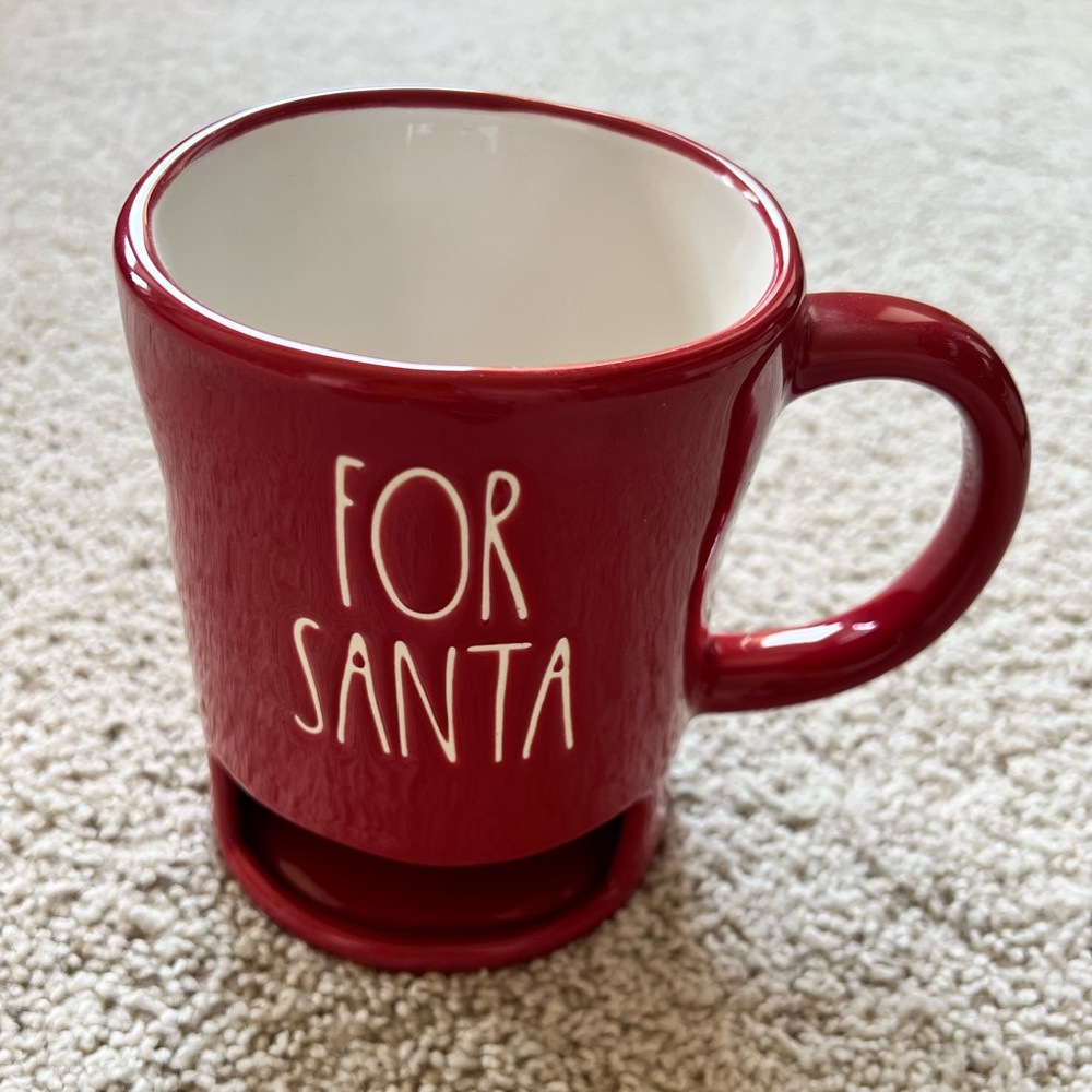 Rae Dunn Red 'For Santa' Mug